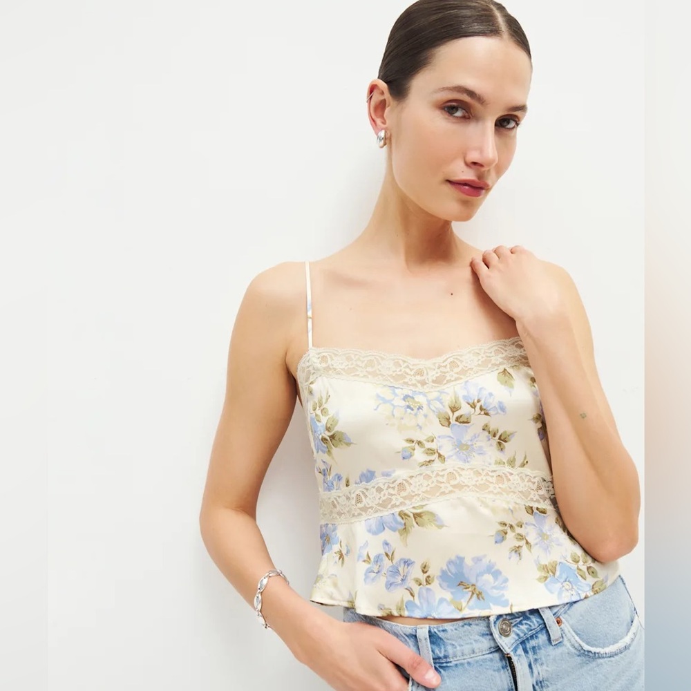 NWT Reformation Lane Silk Top